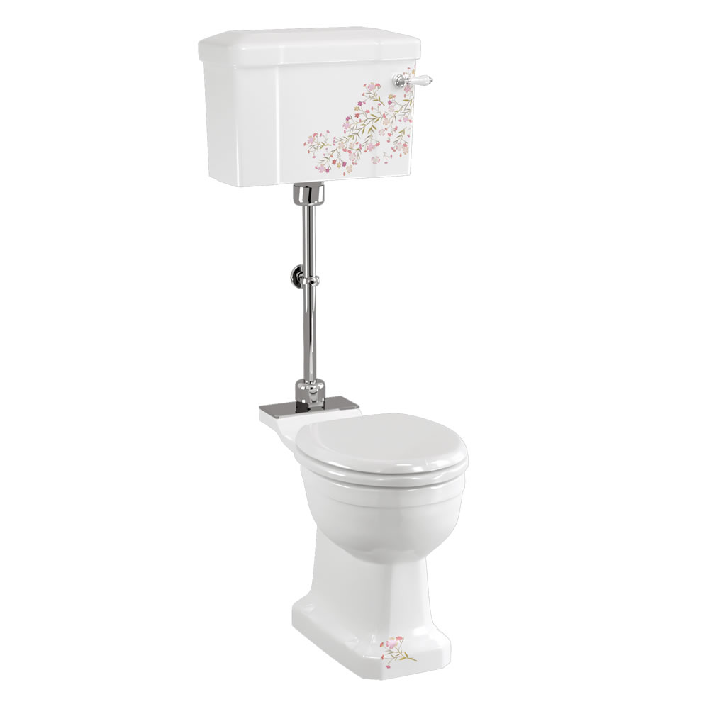 Bespoke Oriental Blossom Standard Medium Level WC with 520 Lever Cistern